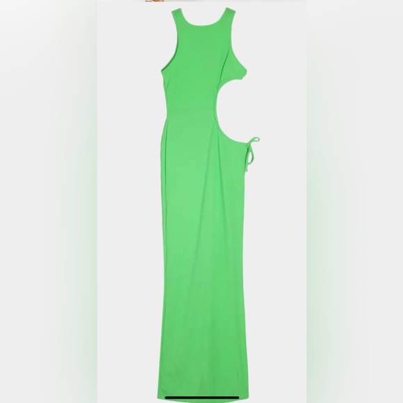 Boohoo -TONAL RIB RUCHED CUT OUT MAXI DRESS - Picture 3 of 3